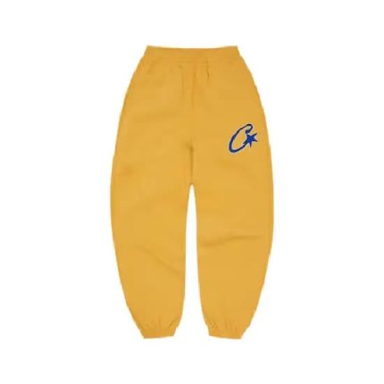 Pantalon De Sweat Corteiz Satin c Star Applique jaune