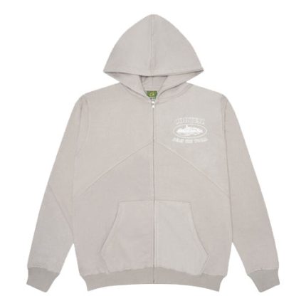 Corteiz Superior V2 Sweat à capuche zippé Gris pierre